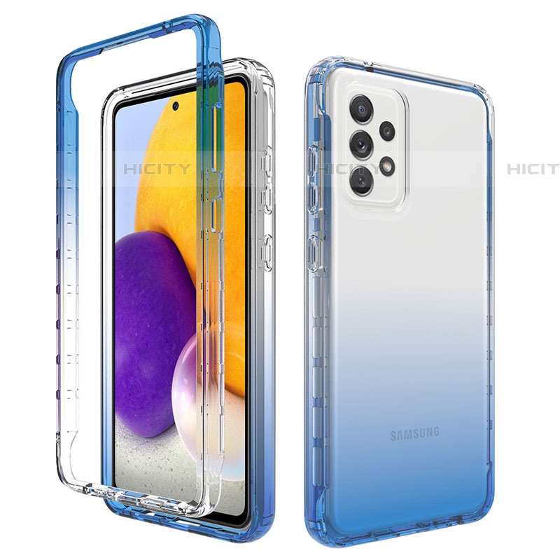 Funda Silicona Carcasa Ultrafina Transparente Goma Frontal y Trasera 360 Grados Gradiente JX1 para Samsung Galaxy A72 5G