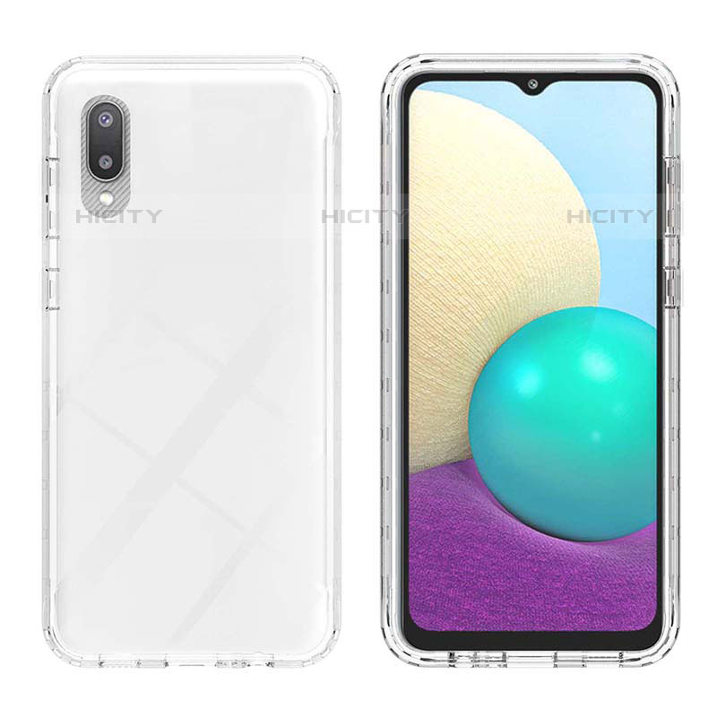 Funda Silicona Carcasa Ultrafina Transparente Goma Frontal y Trasera 360 Grados Gradiente JX1 para Samsung Galaxy M02