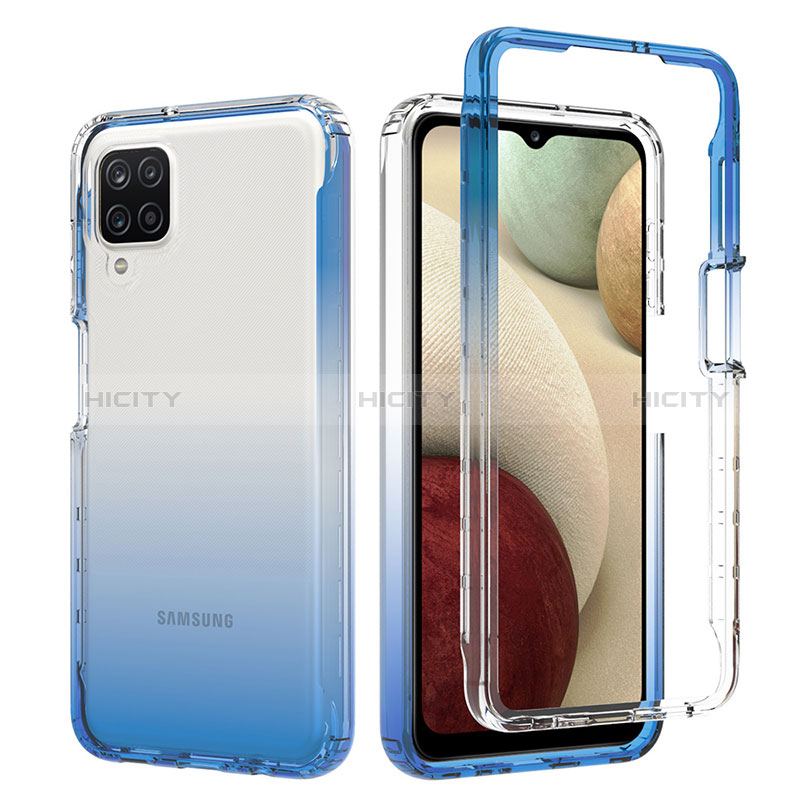 Funda Silicona Carcasa Ultrafina Transparente Goma Frontal y Trasera 360 Grados Gradiente JX1 para Samsung Galaxy M12