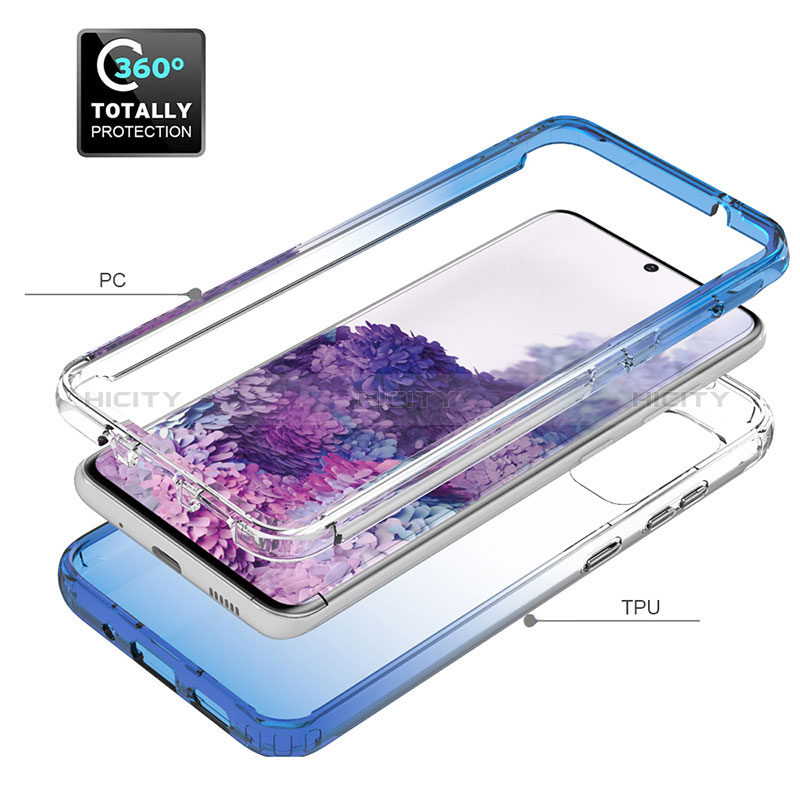 Funda Silicona Carcasa Ultrafina Transparente Goma Frontal y Trasera 360 Grados Gradiente JX1 para Samsung Galaxy S20 5G