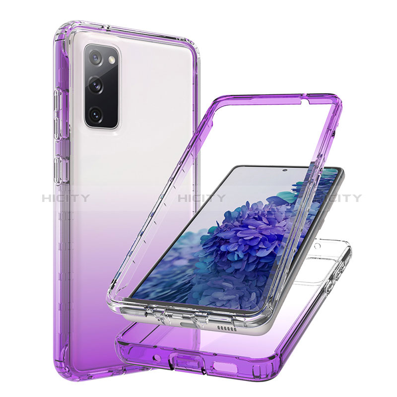 Funda Silicona Carcasa Ultrafina Transparente Goma Frontal y Trasera 360 Grados Gradiente JX1 para Samsung Galaxy S20 FE 4G