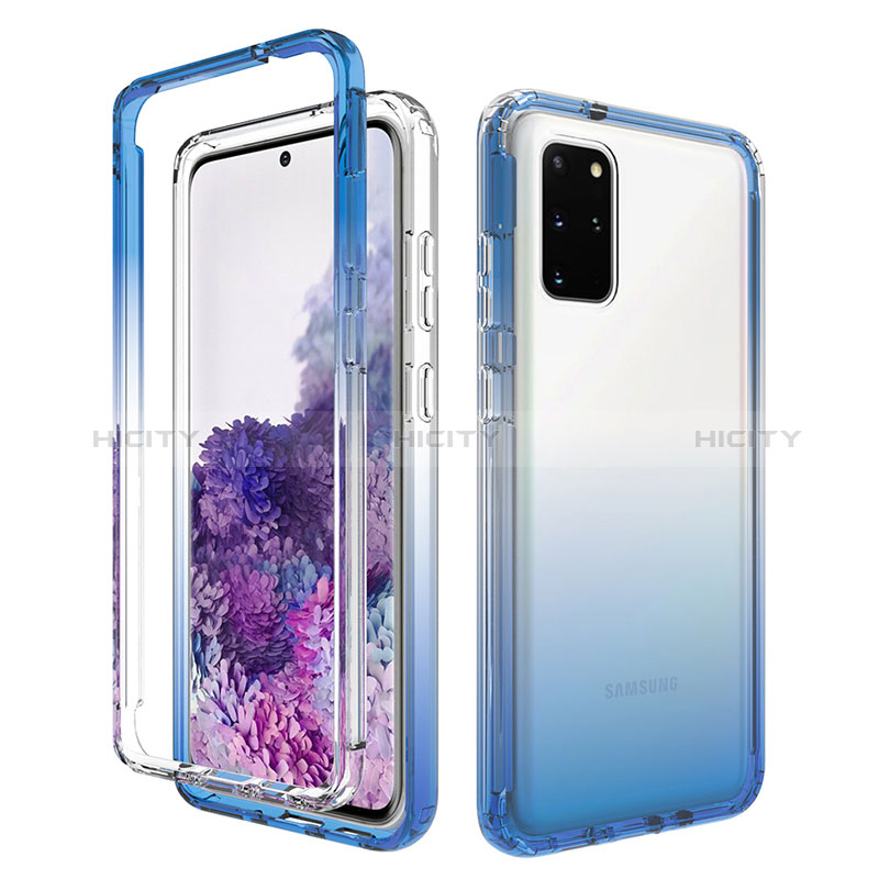 Funda Silicona Carcasa Ultrafina Transparente Goma Frontal y Trasera 360 Grados Gradiente JX1 para Samsung Galaxy S20 Plus 5G