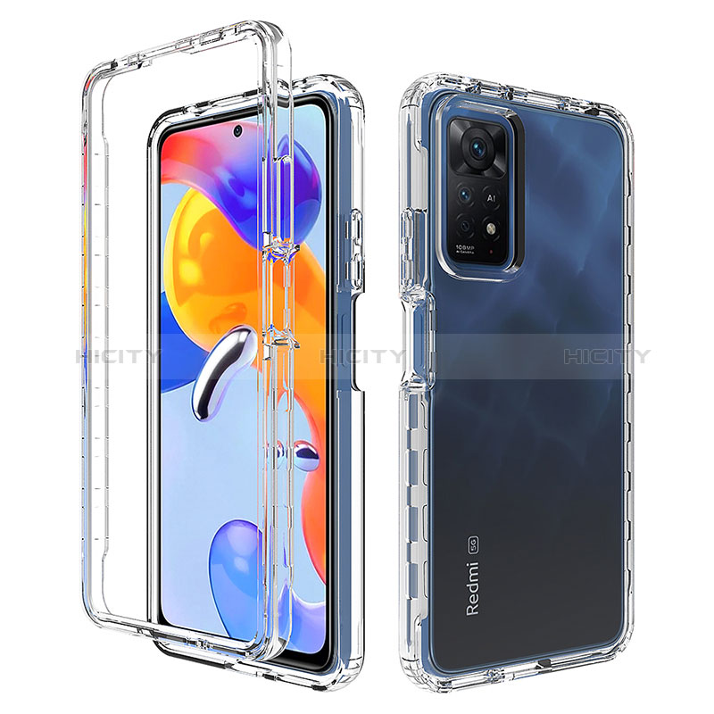 Funda Silicona Carcasa Ultrafina Transparente Goma Frontal y Trasera 360 Grados Gradiente JX1 para Xiaomi Redmi Note 11 Pro 4G