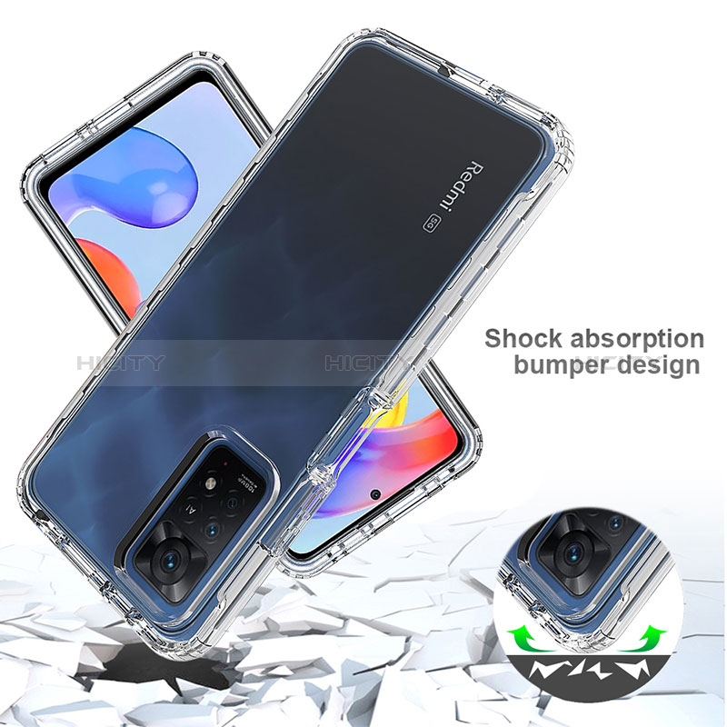 Funda Silicona Carcasa Ultrafina Transparente Goma Frontal y Trasera 360 Grados Gradiente JX1 para Xiaomi Redmi Note 11 Pro 4G