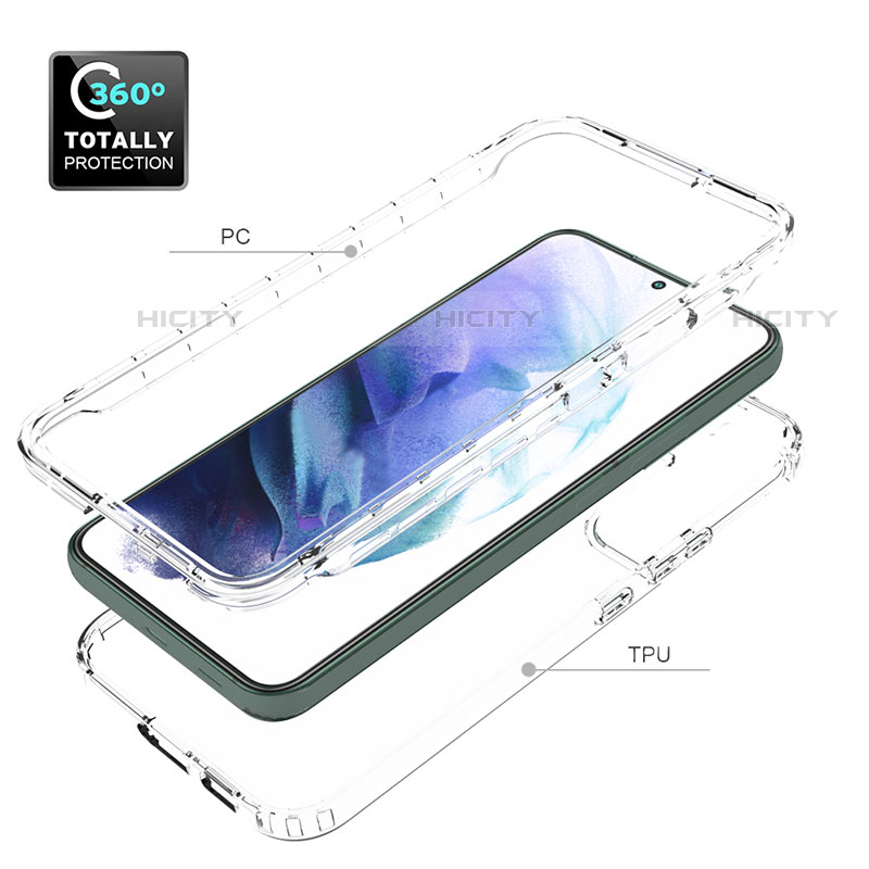 Funda Silicona Carcasa Ultrafina Transparente Goma Frontal y Trasera 360 Grados Gradiente M01 para Samsung Galaxy S21 5G