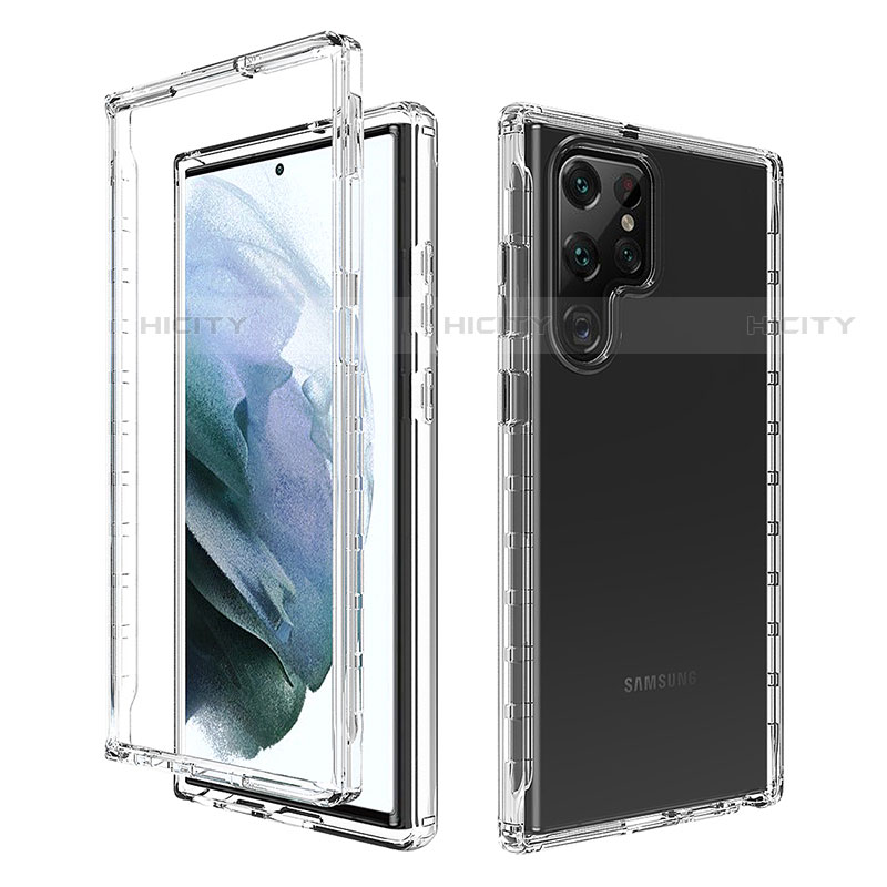 Funda Silicona Carcasa Ultrafina Transparente Goma Frontal y Trasera 360 Grados Gradiente M01 para Samsung Galaxy S21 Ultra 5G