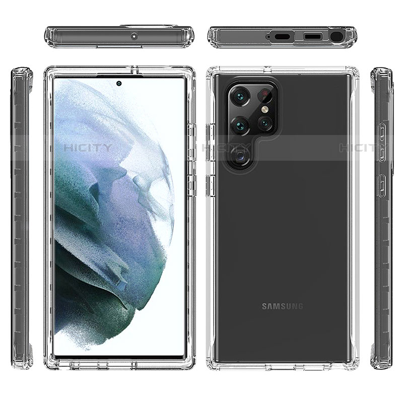 Funda Silicona Carcasa Ultrafina Transparente Goma Frontal y Trasera 360 Grados Gradiente M01 para Samsung Galaxy S21 Ultra 5G