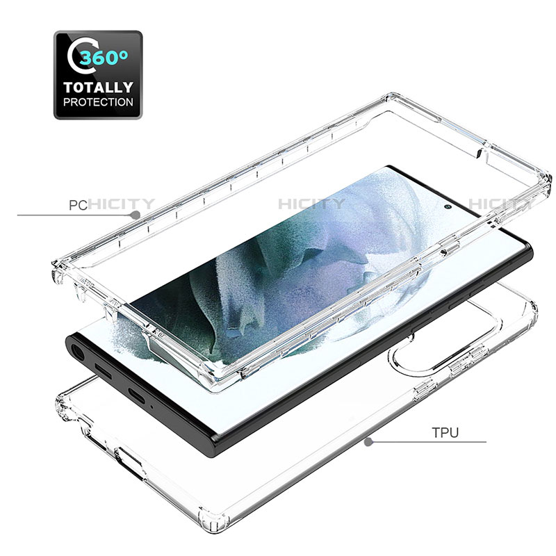 Funda Silicona Carcasa Ultrafina Transparente Goma Frontal y Trasera 360 Grados Gradiente M01 para Samsung Galaxy S22 Ultra 5G