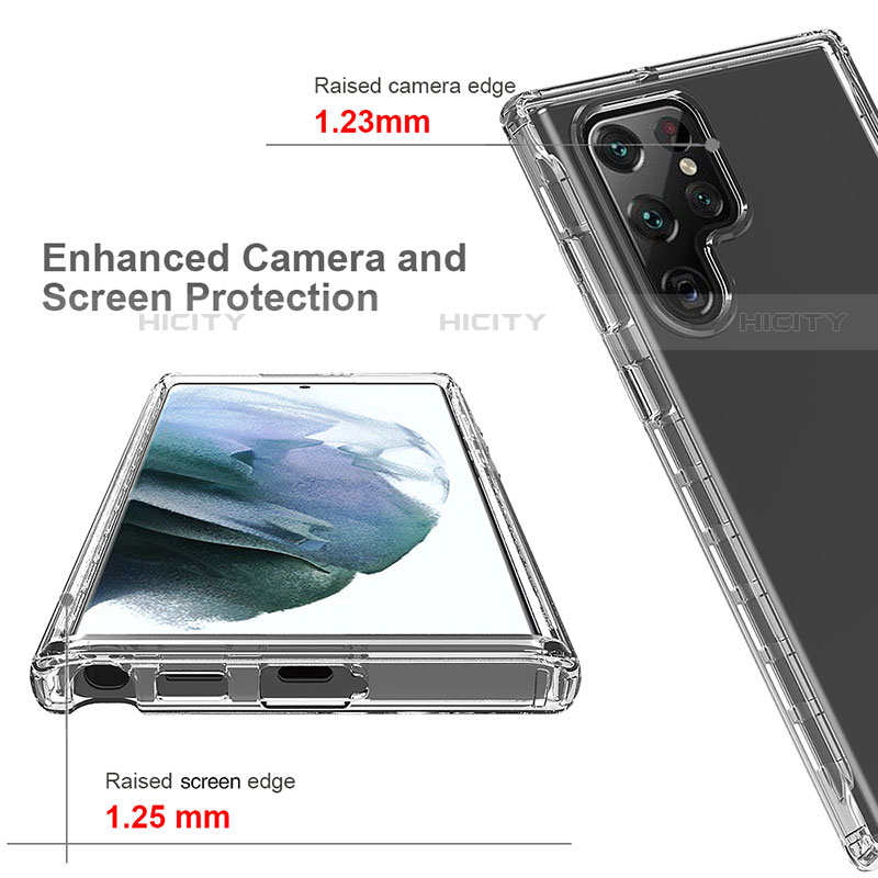 Funda Silicona Carcasa Ultrafina Transparente Goma Frontal y Trasera 360 Grados Gradiente M01 para Samsung Galaxy S22 Ultra 5G