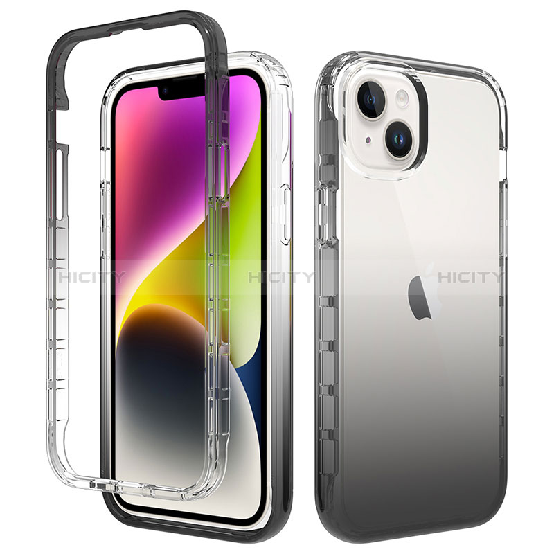 Funda Silicona Carcasa Ultrafina Transparente Goma Frontal y Trasera 360 Grados Gradiente para Apple iPhone 14