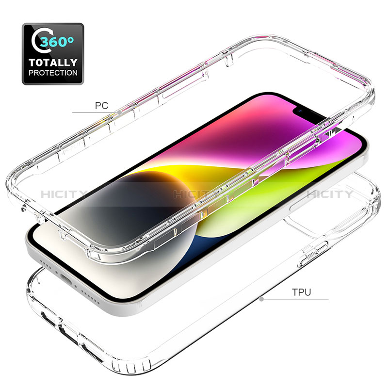 Funda Silicona Carcasa Ultrafina Transparente Goma Frontal y Trasera 360 Grados Gradiente para Apple iPhone 15