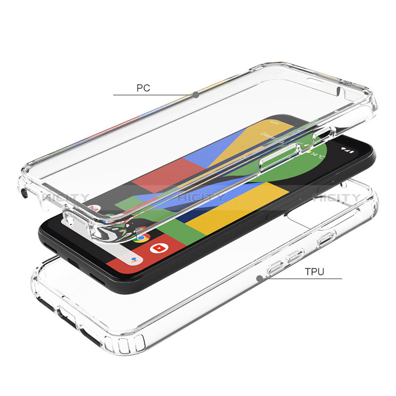 Funda Silicona Carcasa Ultrafina Transparente Goma Frontal y Trasera 360 Grados Gradiente para Google Pixel 4