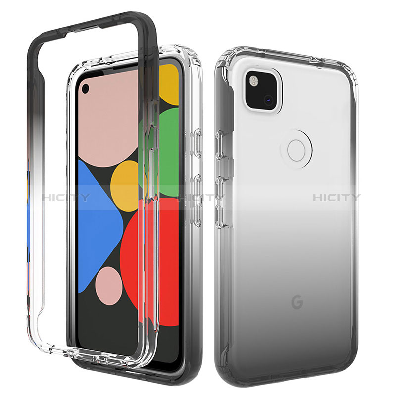 Funda Silicona Carcasa Ultrafina Transparente Goma Frontal y Trasera 360 Grados Gradiente para Google Pixel 4a