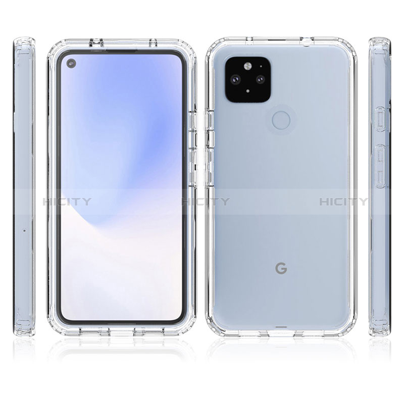 Funda Silicona Carcasa Ultrafina Transparente Goma Frontal y Trasera 360 Grados Gradiente para Google Pixel 4a 5G