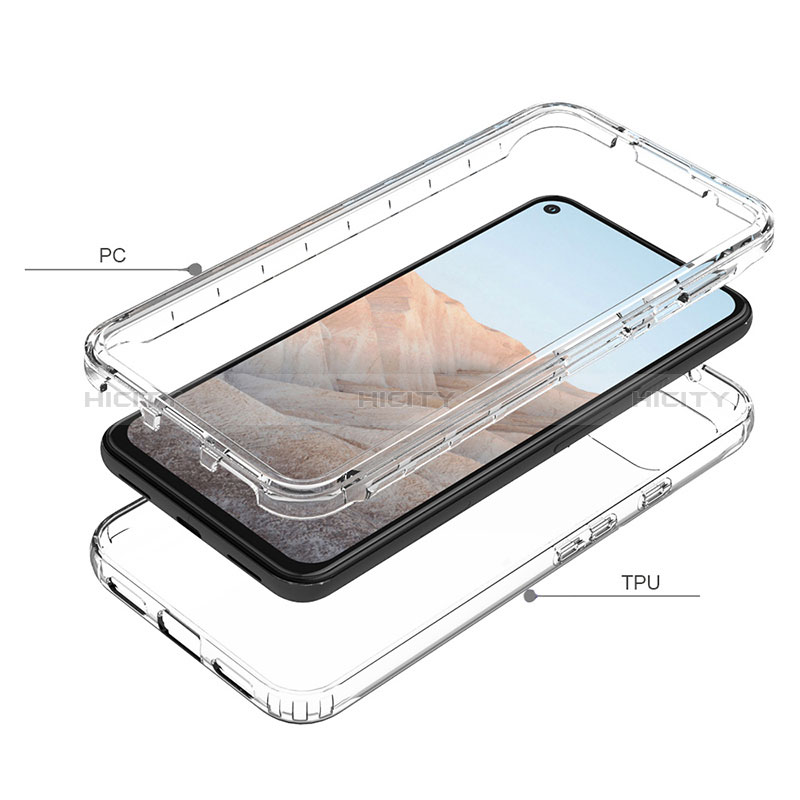 Funda Silicona Carcasa Ultrafina Transparente Goma Frontal y Trasera 360 Grados Gradiente para Google Pixel 5a 5G