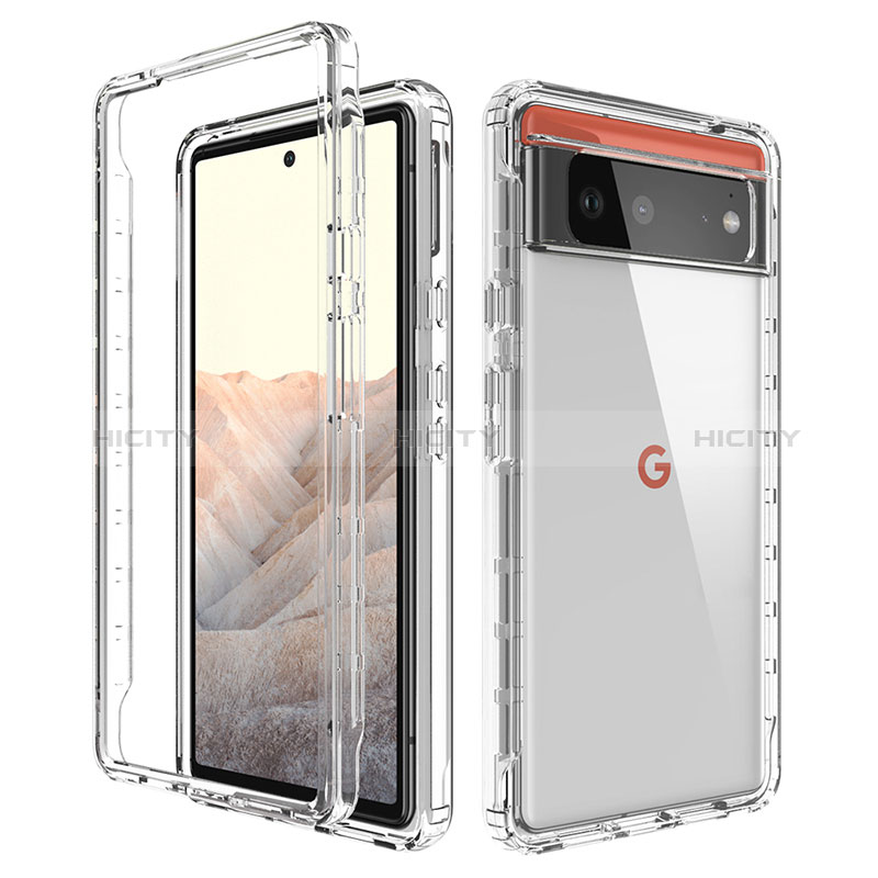 Funda Silicona Carcasa Ultrafina Transparente Goma Frontal y Trasera 360 Grados Gradiente para Google Pixel 6 5G