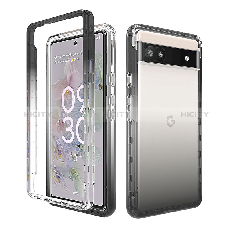 Funda Silicona Carcasa Ultrafina Transparente Goma Frontal y Trasera 360 Grados Gradiente para Google Pixel 6a 5G