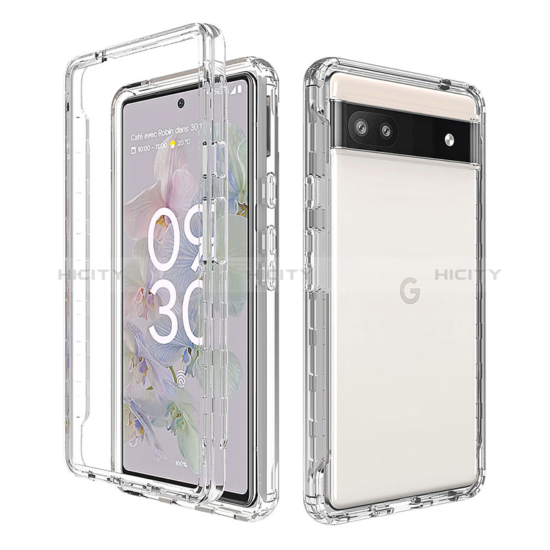 Funda Silicona Carcasa Ultrafina Transparente Goma Frontal y Trasera 360 Grados Gradiente para Google Pixel 6a 5G