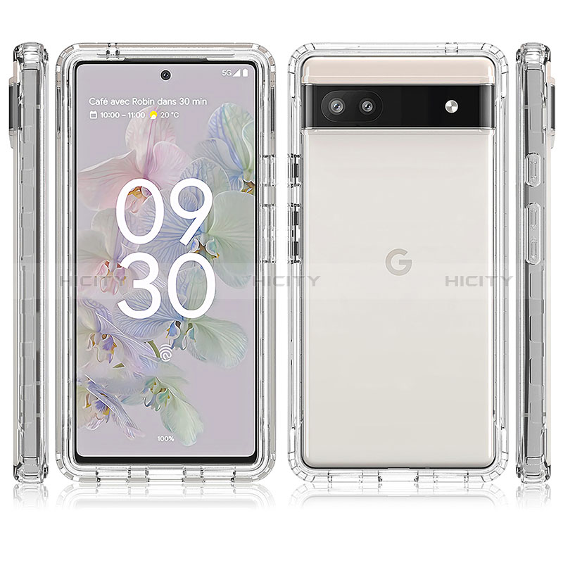 Funda Silicona Carcasa Ultrafina Transparente Goma Frontal y Trasera 360 Grados Gradiente para Google Pixel 6a 5G