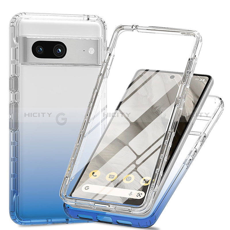 Funda Silicona Carcasa Ultrafina Transparente Goma Frontal y Trasera 360 Grados Gradiente para Google Pixel 7a 5G