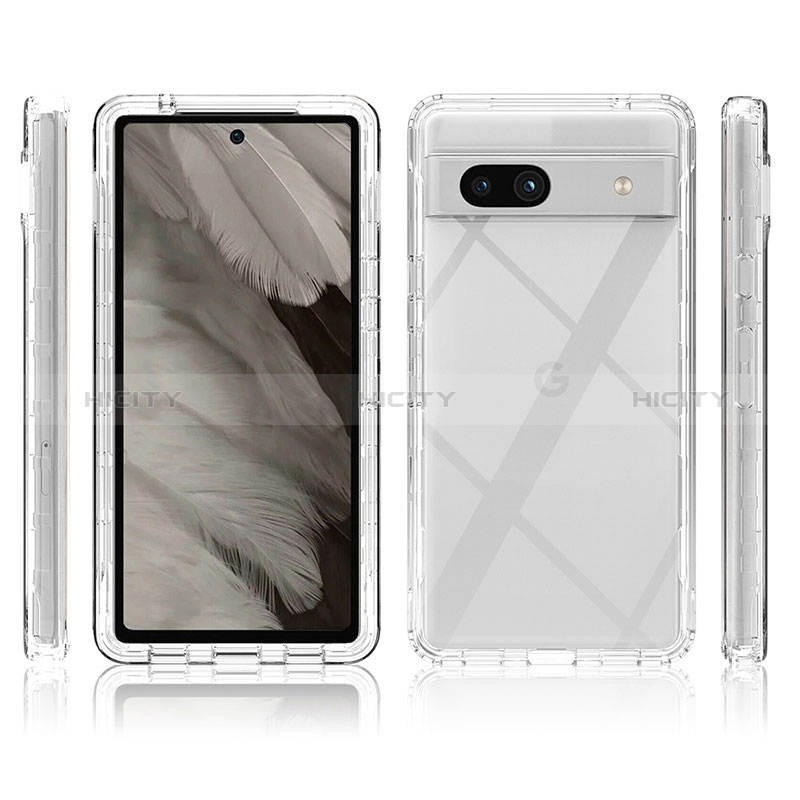 Funda Silicona Carcasa Ultrafina Transparente Goma Frontal y Trasera 360 Grados Gradiente para Google Pixel 7a 5G