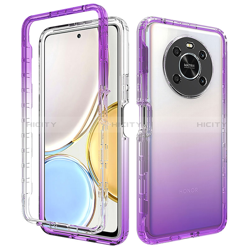 Funda Silicona Carcasa Ultrafina Transparente Goma Frontal y Trasera 360 Grados Gradiente para Huawei Honor X9 4G