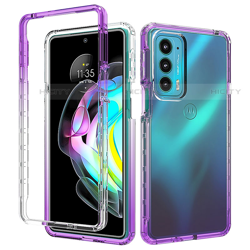 Funda Silicona Carcasa Ultrafina Transparente Goma Frontal y Trasera 360 Grados Gradiente para Motorola Moto Edge 20 5G