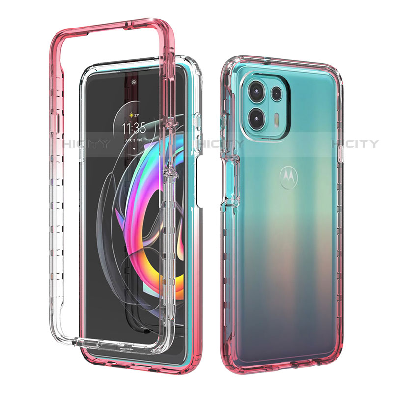 Funda Silicona Carcasa Ultrafina Transparente Goma Frontal y Trasera 360 Grados Gradiente para Motorola Moto Edge 20 Lite 5G