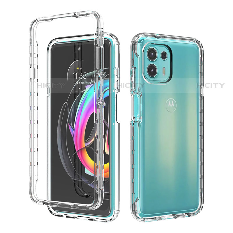 Funda Silicona Carcasa Ultrafina Transparente Goma Frontal y Trasera 360 Grados Gradiente para Motorola Moto Edge 20 Lite 5G