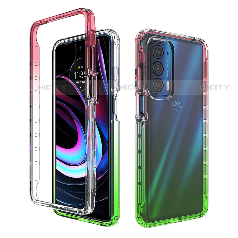 Funda Silicona Carcasa Ultrafina Transparente Goma Frontal y Trasera 360 Grados Gradiente para Motorola Moto Edge (2021) 5G