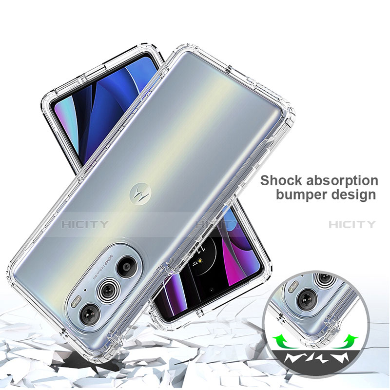 Funda Silicona Carcasa Ultrafina Transparente Goma Frontal y Trasera 360 Grados Gradiente para Motorola Moto Edge 30 Pro 5G