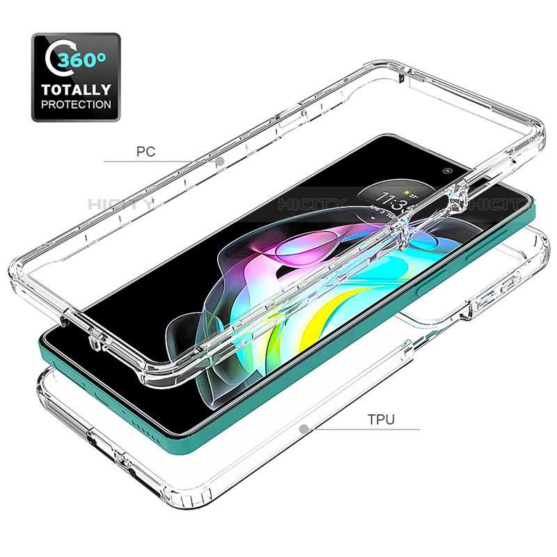 Funda Silicona Carcasa Ultrafina Transparente Goma Frontal y Trasera 360 Grados Gradiente para Motorola Moto Edge Lite 5G