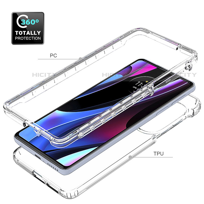 Funda Silicona Carcasa Ultrafina Transparente Goma Frontal y Trasera 360 Grados Gradiente para Motorola Moto Edge Plus (2022) 5G