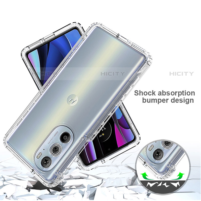 Funda Silicona Carcasa Ultrafina Transparente Goma Frontal y Trasera 360 Grados Gradiente para Motorola Moto Edge Plus (2022) 5G