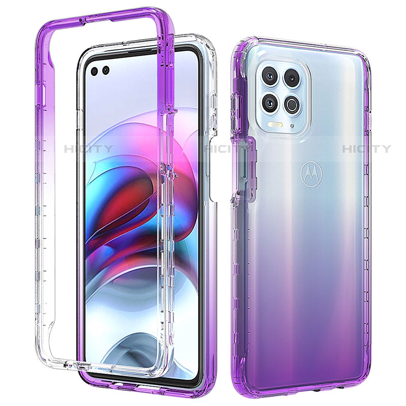 Funda Silicona Carcasa Ultrafina Transparente Goma Frontal y Trasera 360 Grados Gradiente para Motorola Moto Edge S 5G