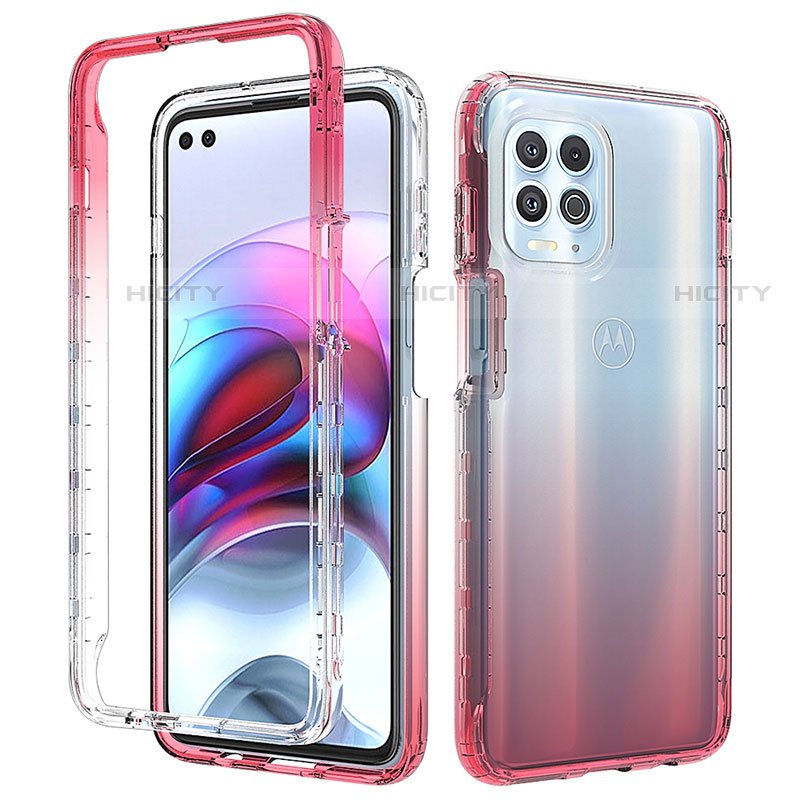 Funda Silicona Carcasa Ultrafina Transparente Goma Frontal y Trasera 360 Grados Gradiente para Motorola Moto Edge S 5G