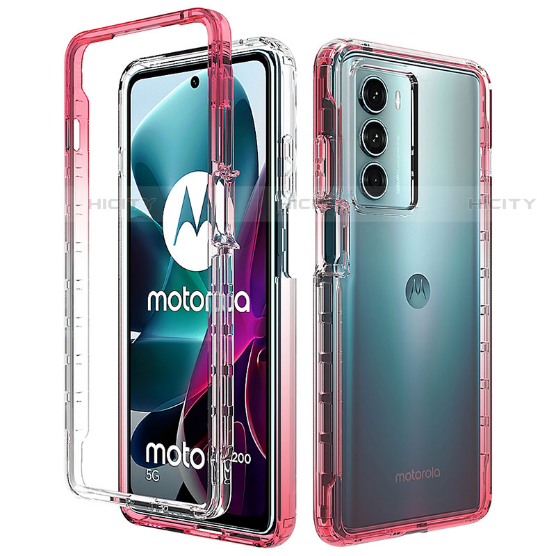 Funda Silicona Carcasa Ultrafina Transparente Goma Frontal y Trasera 360 Grados Gradiente para Motorola Moto Edge S30 5G