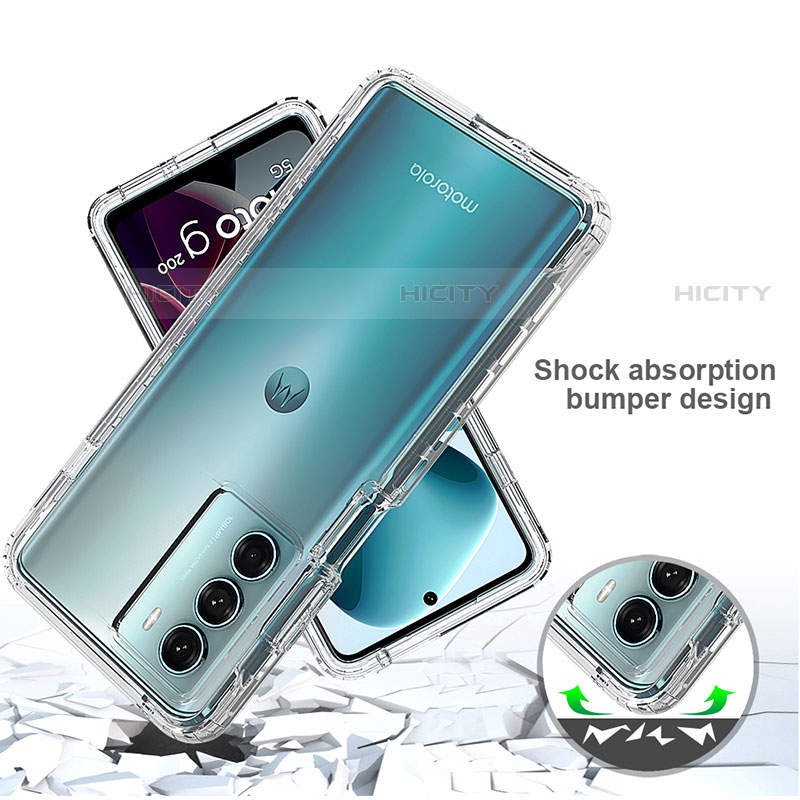 Funda Silicona Carcasa Ultrafina Transparente Goma Frontal y Trasera 360 Grados Gradiente para Motorola Moto Edge S30 5G