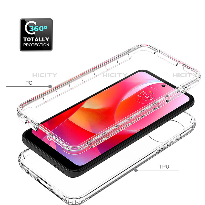 Funda Silicona Carcasa Ultrafina Transparente Goma Frontal y Trasera 360 Grados Gradiente para Motorola Moto G Play (2023)