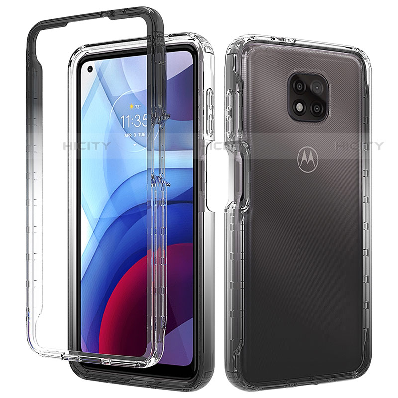 Funda Silicona Carcasa Ultrafina Transparente Goma Frontal y Trasera 360 Grados Gradiente para Motorola Moto G Power (2021)