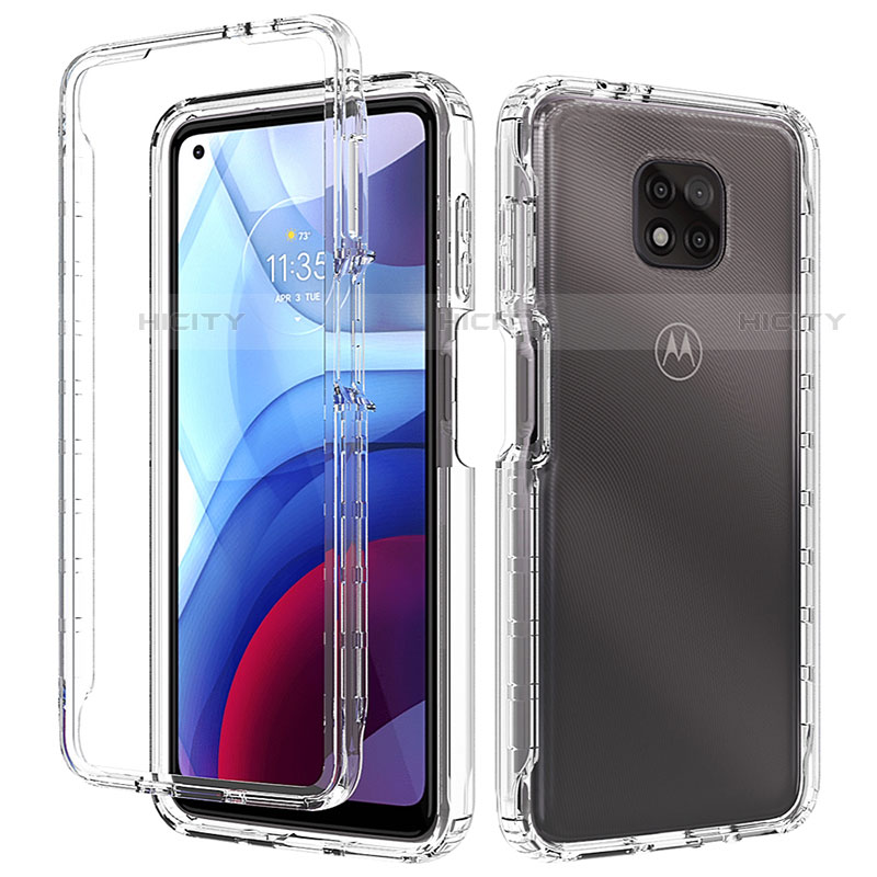 Funda Silicona Carcasa Ultrafina Transparente Goma Frontal y Trasera 360 Grados Gradiente para Motorola Moto G Power (2021)