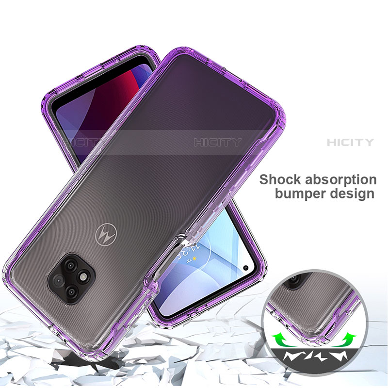 Funda Silicona Carcasa Ultrafina Transparente Goma Frontal y Trasera 360 Grados Gradiente para Motorola Moto G Power (2021)