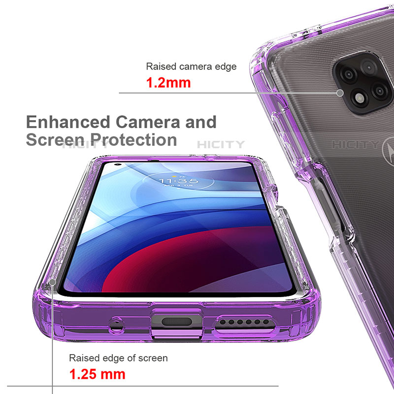 Funda Silicona Carcasa Ultrafina Transparente Goma Frontal y Trasera 360 Grados Gradiente para Motorola Moto G Power (2021)