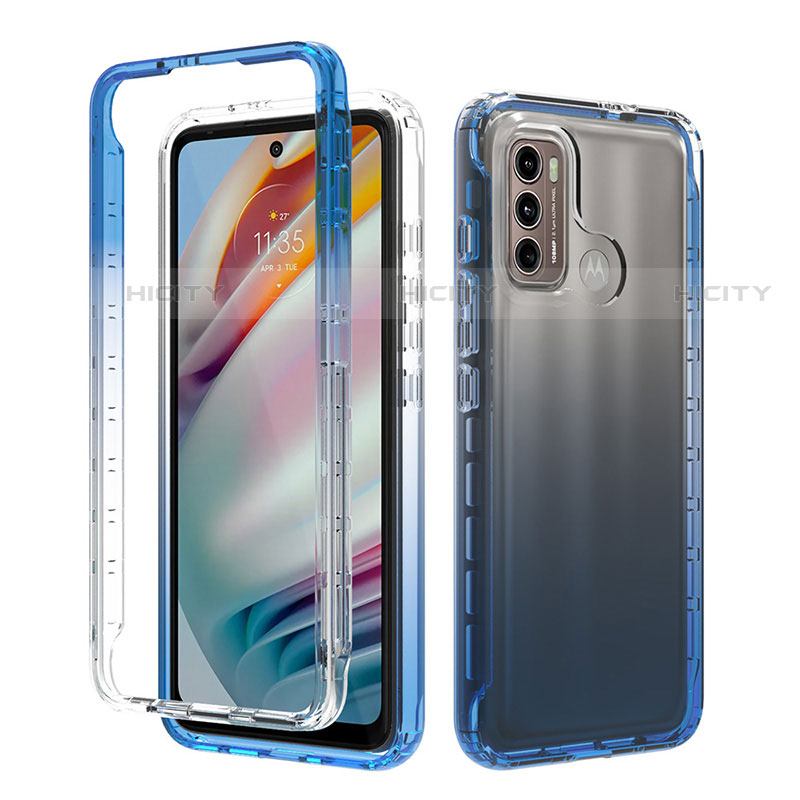 Funda Silicona Carcasa Ultrafina Transparente Goma Frontal y Trasera 360 Grados Gradiente para Motorola Moto G40 Fusion