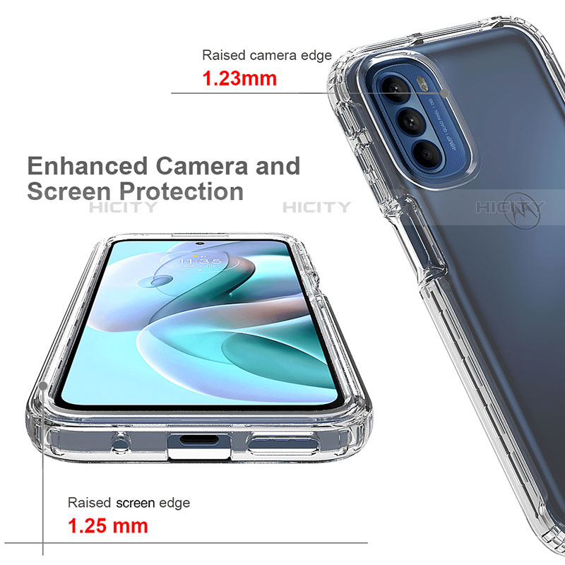 Funda Silicona Carcasa Ultrafina Transparente Goma Frontal y Trasera 360 Grados Gradiente para Motorola Moto G41