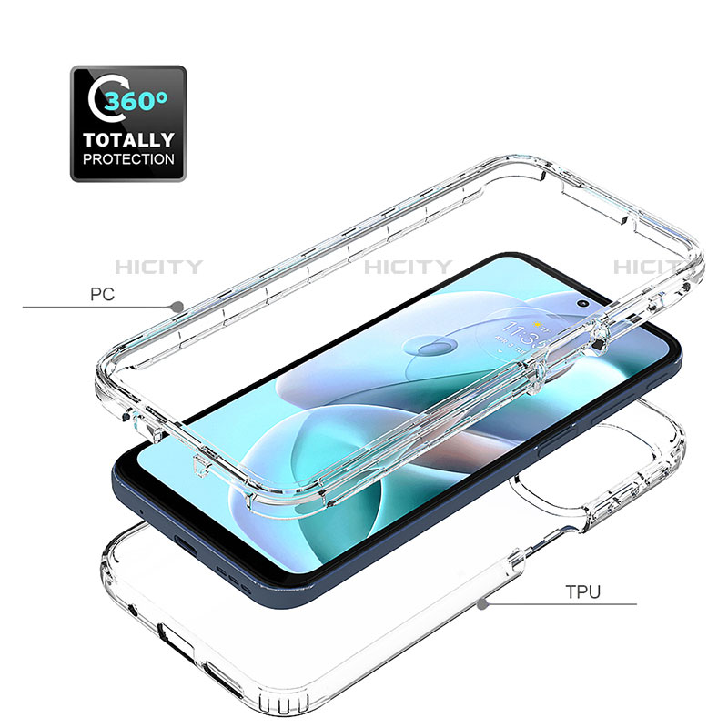 Funda Silicona Carcasa Ultrafina Transparente Goma Frontal y Trasera 360 Grados Gradiente para Motorola Moto G41