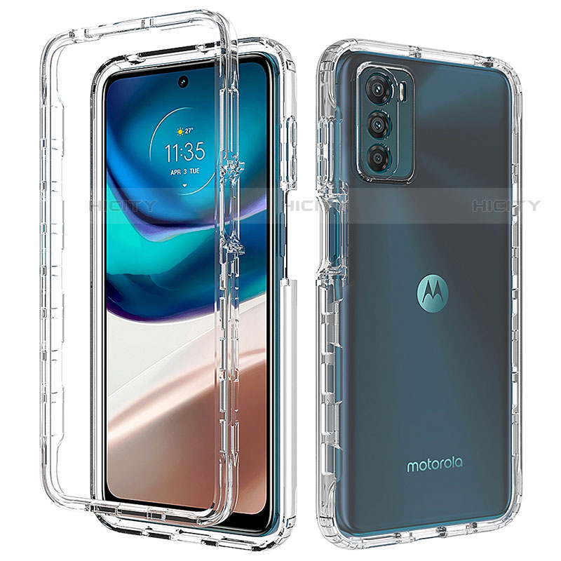 Funda Silicona Carcasa Ultrafina Transparente Goma Frontal y Trasera 360 Grados Gradiente para Motorola Moto G42 Claro