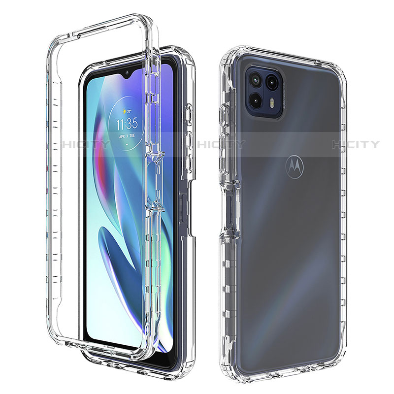 Funda Silicona Carcasa Ultrafina Transparente Goma Frontal y Trasera 360 Grados Gradiente para Motorola Moto G50 5G