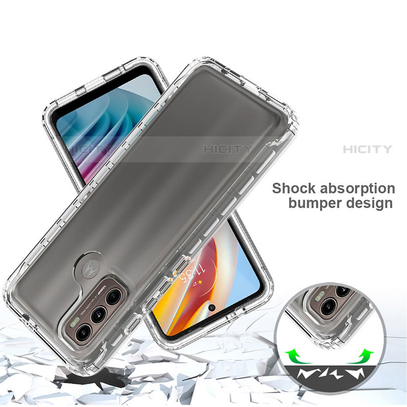 Funda Silicona Carcasa Ultrafina Transparente Goma Frontal y Trasera 360 Grados Gradiente para Motorola Moto G60