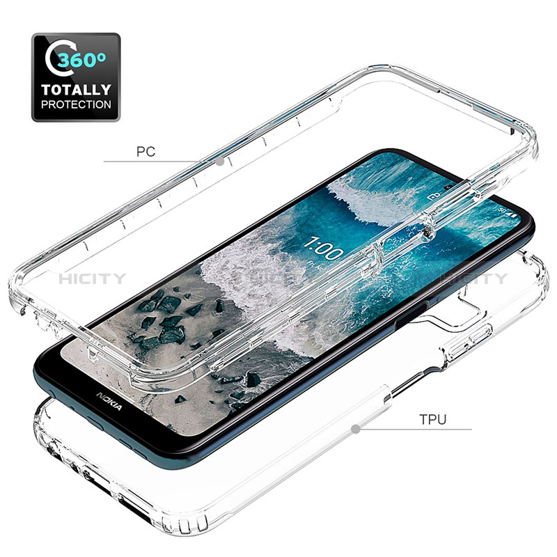 Funda Silicona Carcasa Ultrafina Transparente Goma Frontal y Trasera 360 Grados Gradiente para Nokia X100 5G